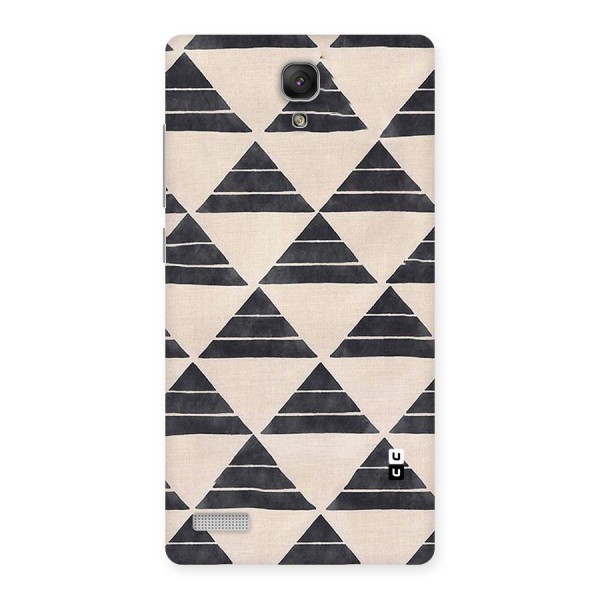 Black Slant Triangles Back Case for Redmi Note