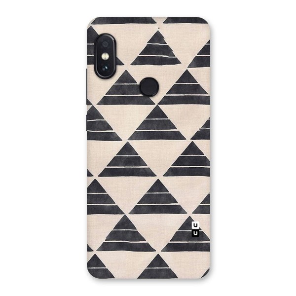 Black Slant Triangles Back Case for Redmi Note 5 Pro