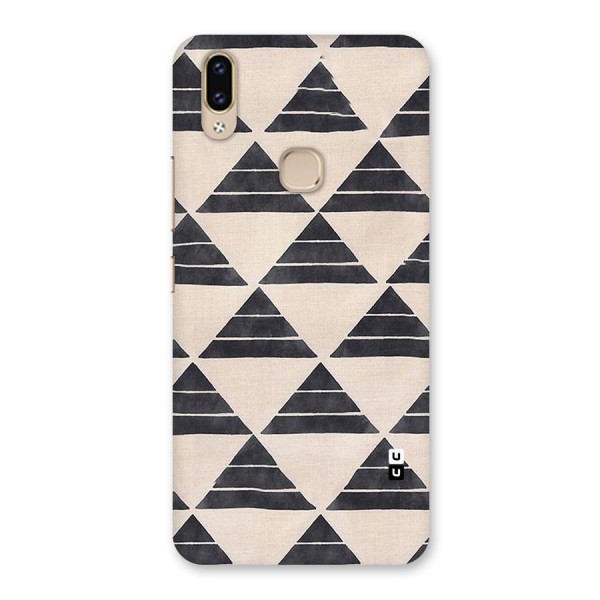 Black Slant Triangles Back Case for Vivo V9