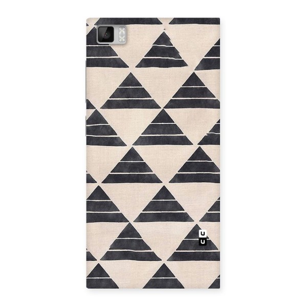 Black Slant Triangles Back Case for Xiaomi Mi3