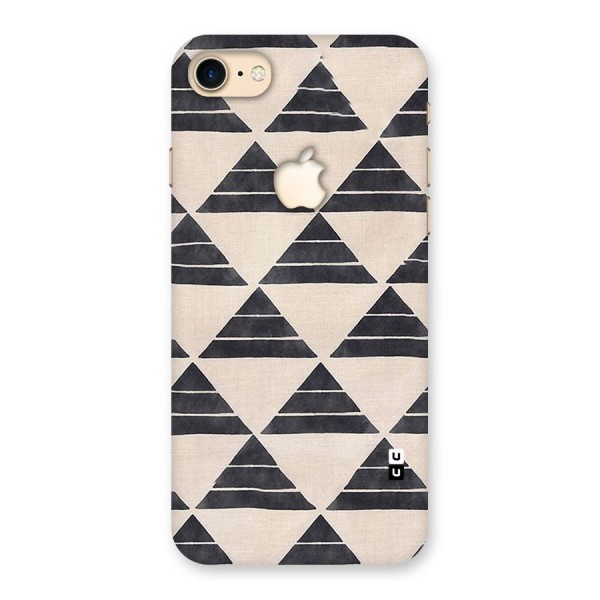 Black Slant Triangles Back Case for iPhone 7 Apple Cut