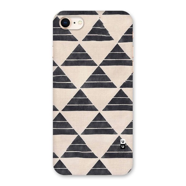 Black Slant Triangles Back Case for iPhone 8