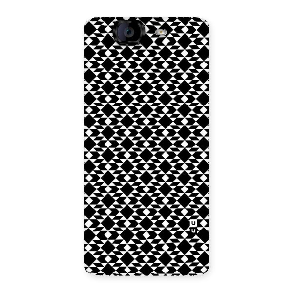 Black White Diamond Abstract Back Case for Canvas Knight A350