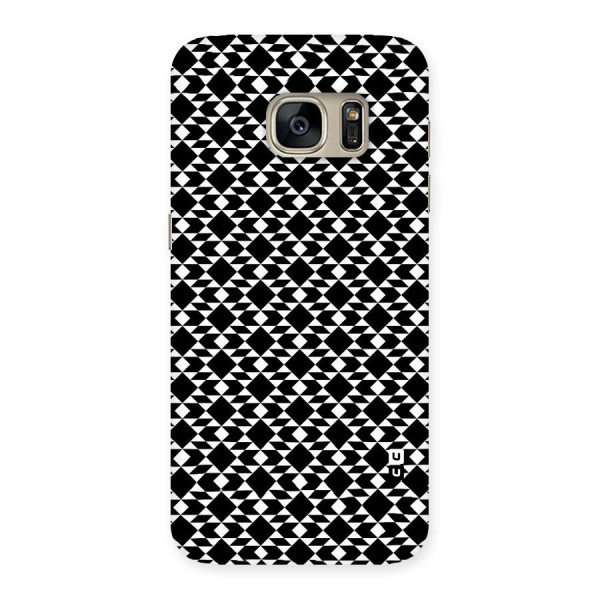 Black White Diamond Abstract Back Case for Galaxy S7