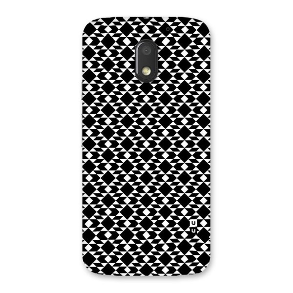 Black White Diamond Abstract Back Case for Moto E3 Power