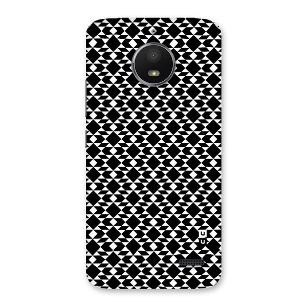 Black White Diamond Abstract Back Case for Moto E4