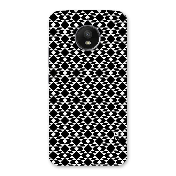 Black White Diamond Abstract Back Case for Moto E4 Plus