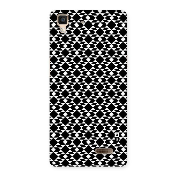 Black White Diamond Abstract Back Case for Oppo R7