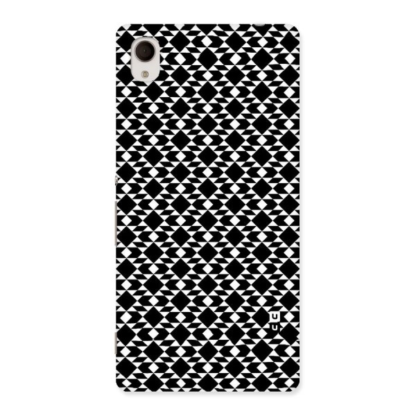 Black White Diamond Abstract Back Case for Sony Xperia M4