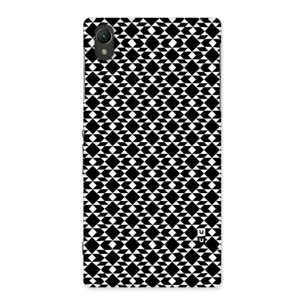 Black White Diamond Abstract Back Case for Sony Xperia Z1