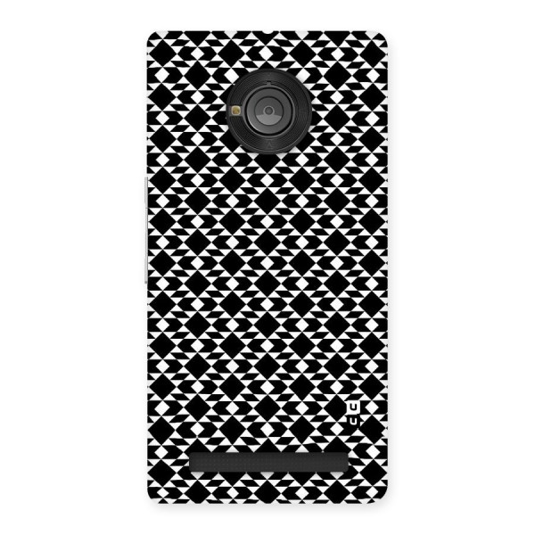 Black White Diamond Abstract Back Case for Yu Yuphoria