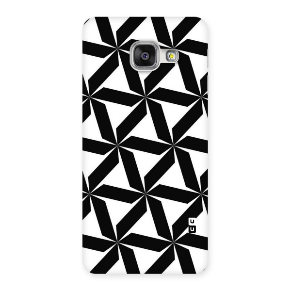 Black White Fan Design Back Case for Galaxy A3 2016