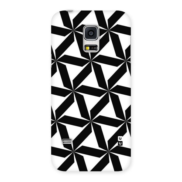 Black White Fan Design Back Case for Galaxy S5 Mini