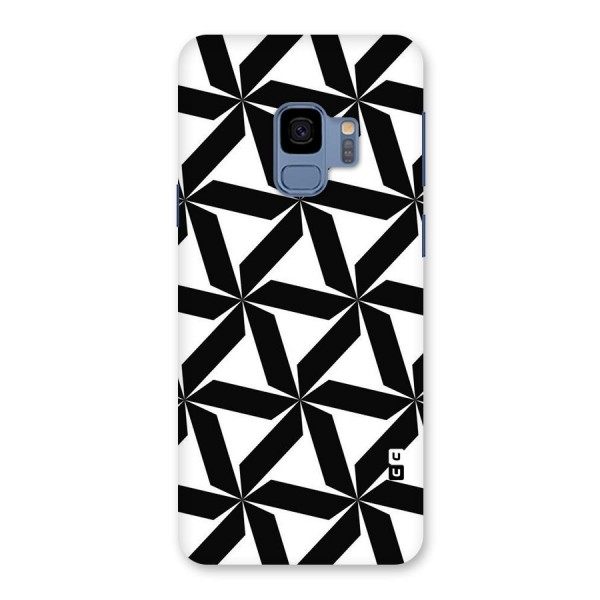 Black White Fan Design Back Case for Galaxy S9