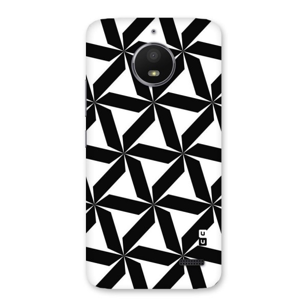 Black White Fan Design Back Case for Moto E4