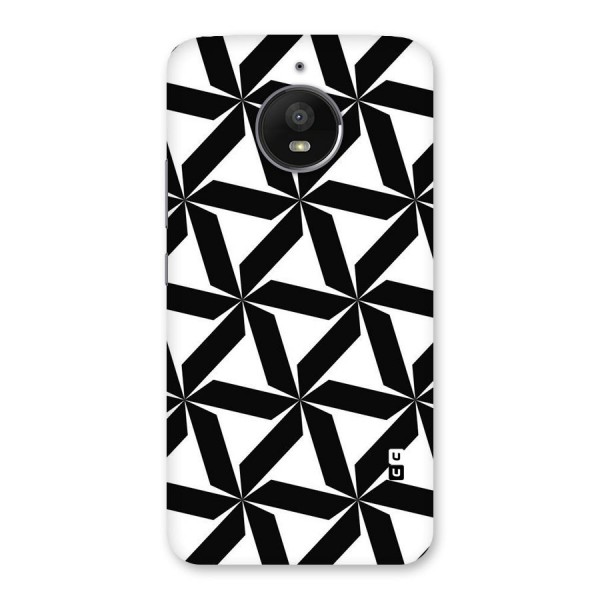 Black White Fan Design Back Case for Moto E4 Plus