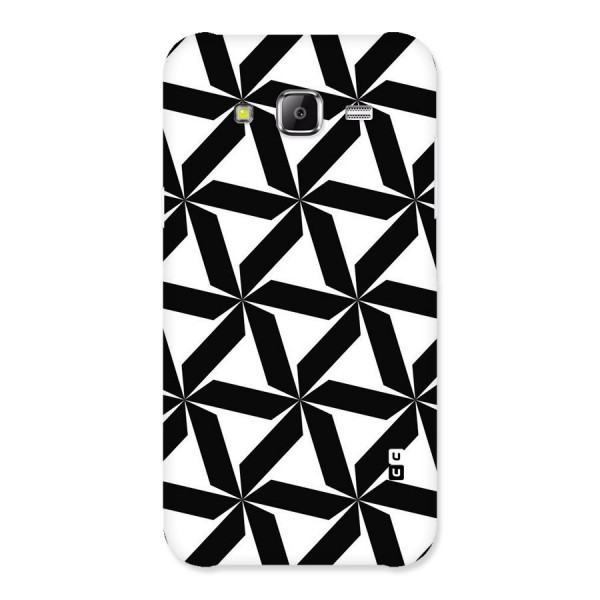 Black White Fan Design Back Case for Samsung Galaxy J5