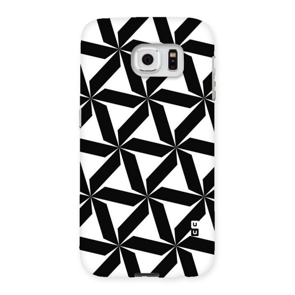 Black White Fan Design Back Case for Samsung Galaxy S6