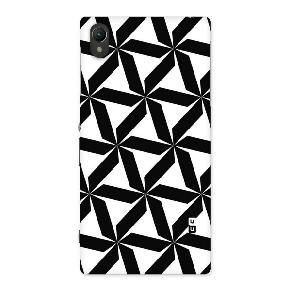 Black White Fan Design Back Case for Sony Xperia Z1