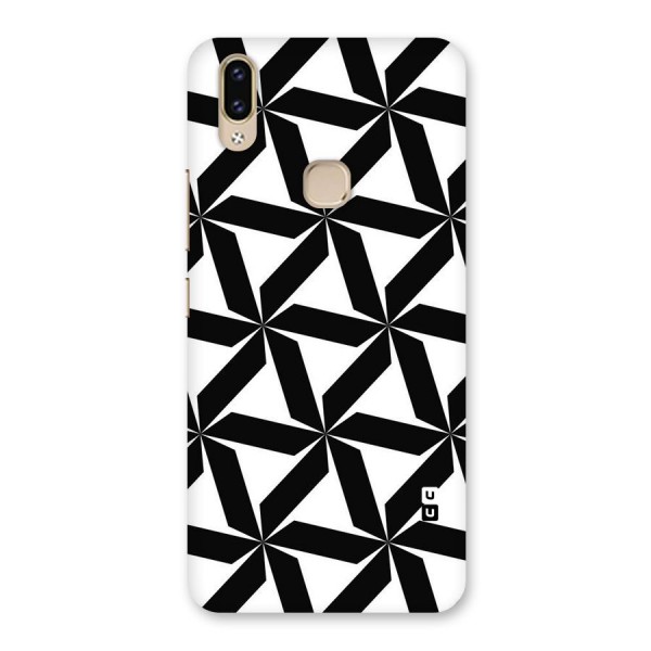 Black White Fan Design Back Case for Vivo V9