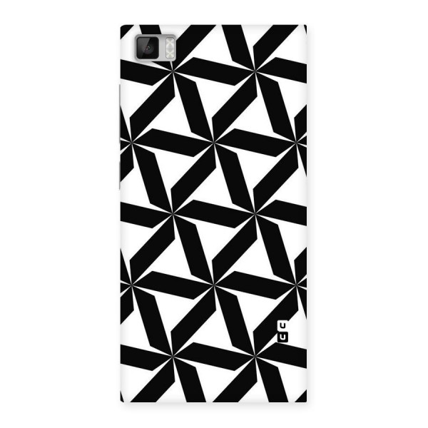 Black White Fan Design Back Case for Xiaomi Mi3