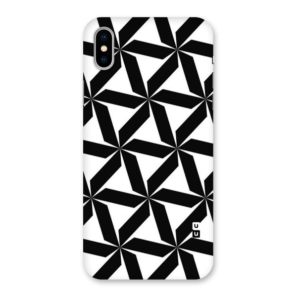 Black White Fan Design Back Case for iPhone X