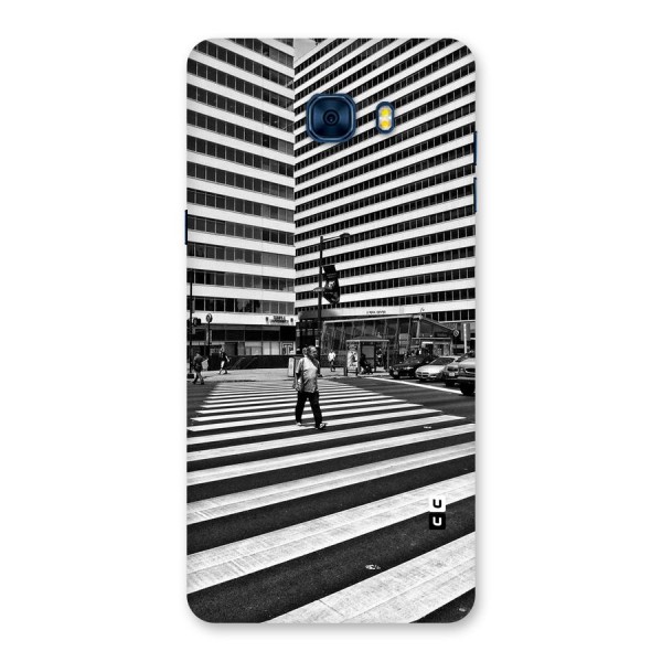 Black White Perspective Back Case for Galaxy C7 Pro