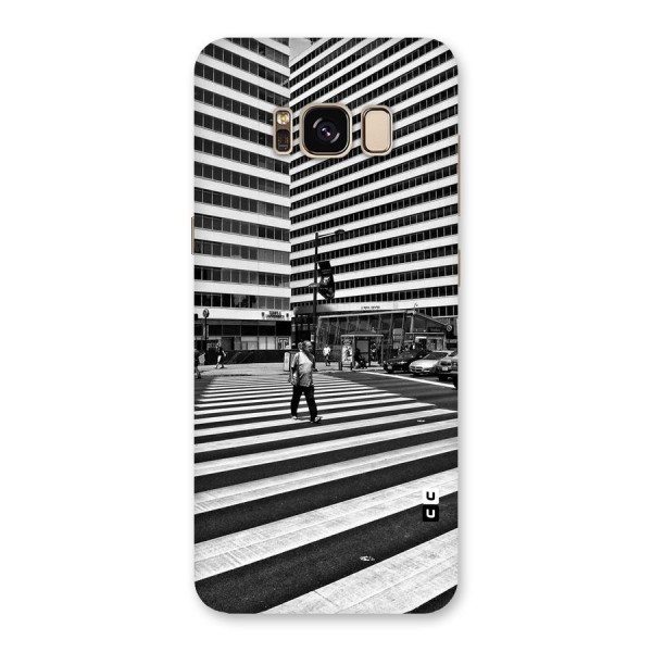 Black White Perspective Back Case for Galaxy S8