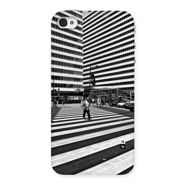 Black White Perspective Back Case for iPhone 4 4s