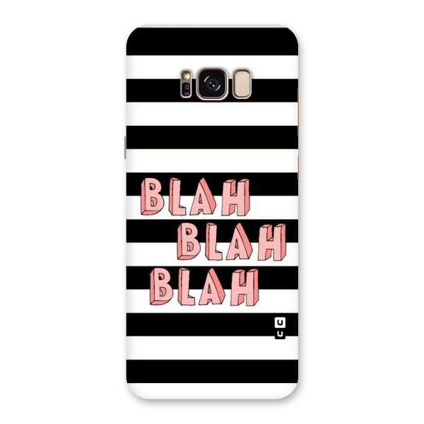 Blah Bold Stripes Back Case for Galaxy S8 Plus