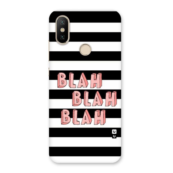 Blah Bold Stripes Back Case for Mi A2