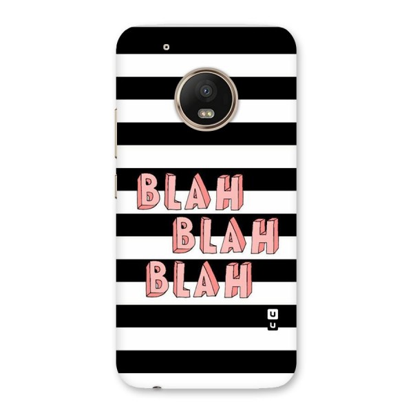 Blah Bold Stripes Back Case for Moto G5 Plus