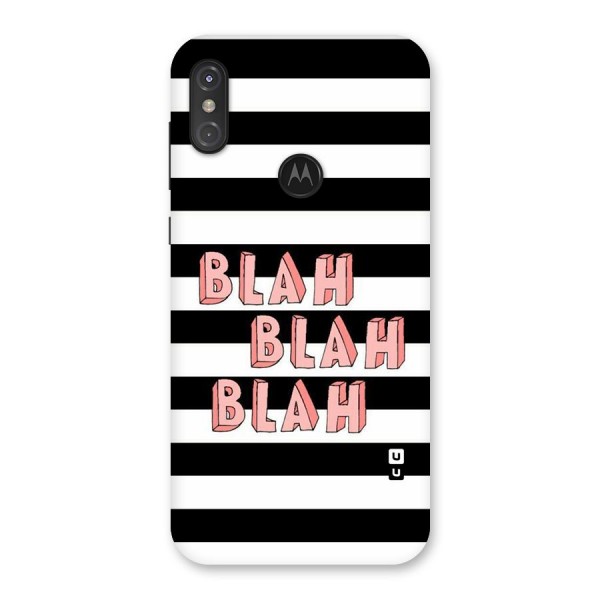 Blah Bold Stripes Back Case for Motorola One Power