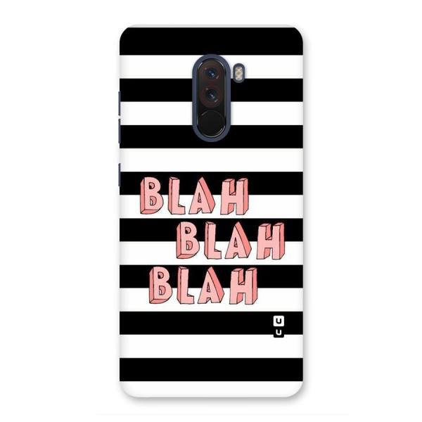 Blah Bold Stripes Back Case for Poco F1