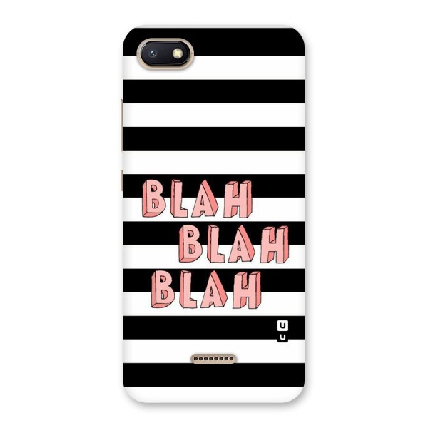 Blah Bold Stripes Back Case for Redmi 6A