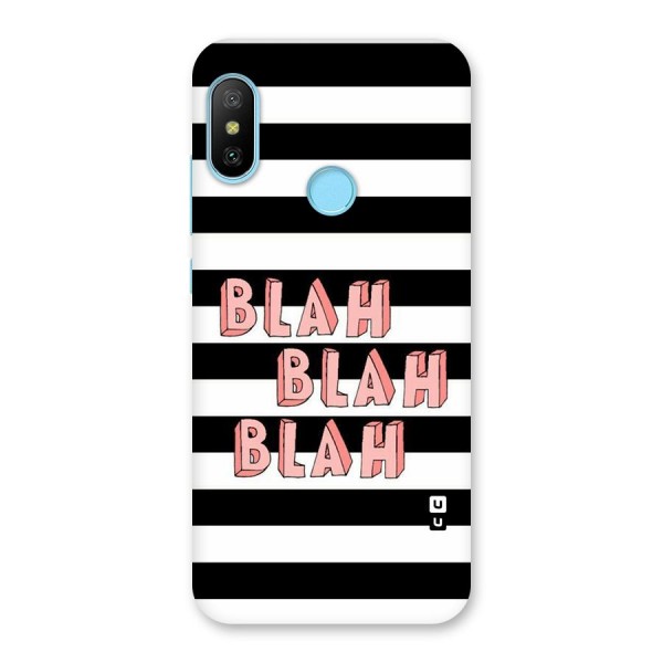 Blah Bold Stripes Back Case for Redmi 6 Pro