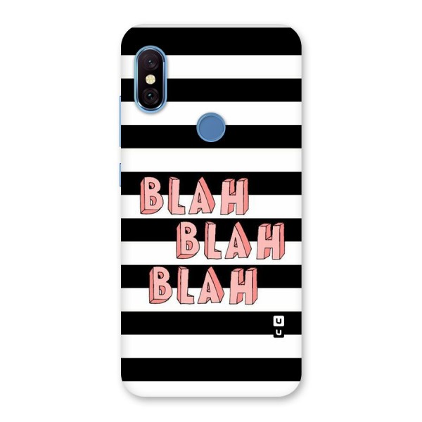 Blah Bold Stripes Back Case for Redmi Note 6 Pro