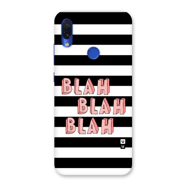 Blah Bold Stripes Back Case for Redmi Note 7