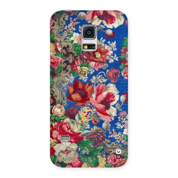 Block Printed Flowers Back Case for Galaxy S5 Mini