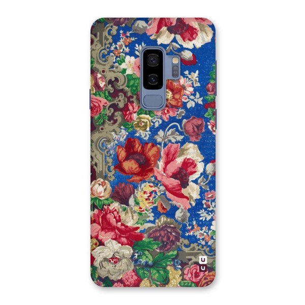 Block Printed Flowers Back Case for Galaxy S9 Plus