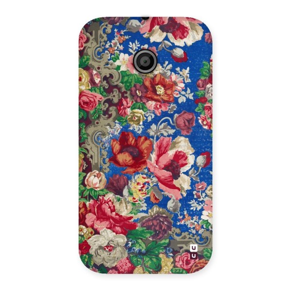 Block Printed Flowers Back Case for Moto E