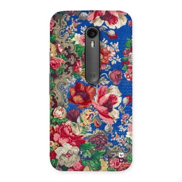 Block Printed Flowers Back Case for Moto G3