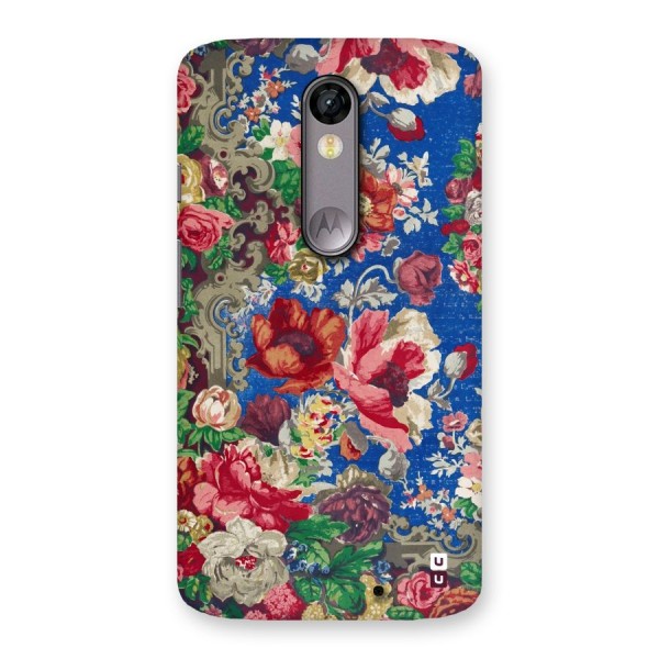 Block Printed Flowers Back Case for Moto X Force