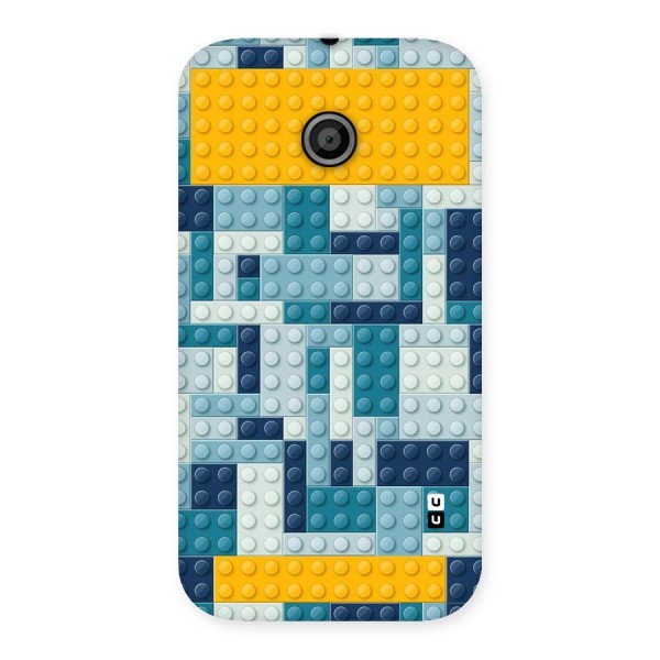 Blocks Blues Back Case for Moto E