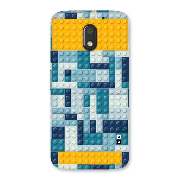 Blocks Blues Back Case for Moto E3 Power