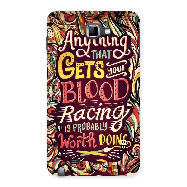 Blood Racing Back Case for Galaxy Note