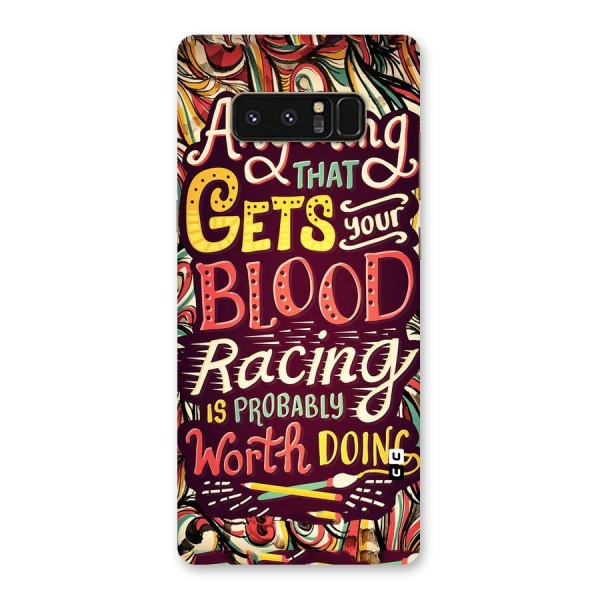 Blood Racing Back Case for Galaxy Note 8