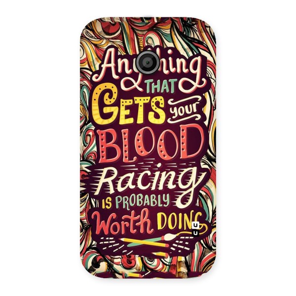 Blood Racing Back Case for Moto E