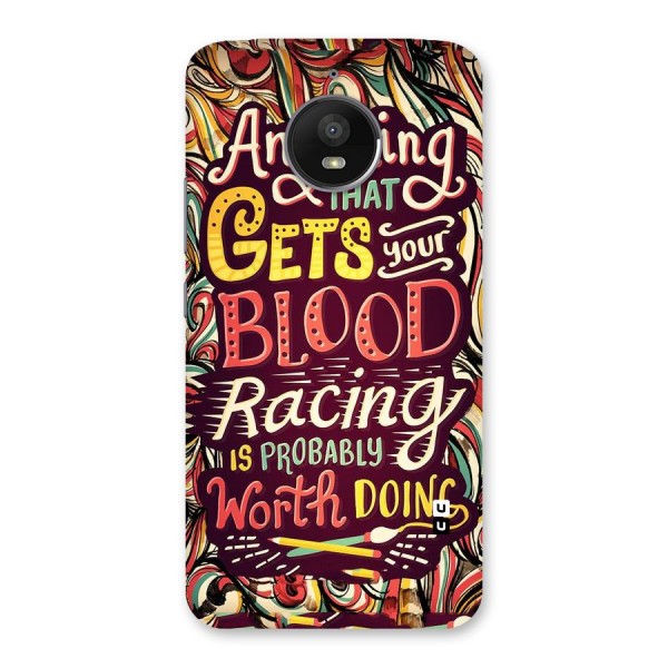 Blood Racing Back Case for Moto E4 Plus