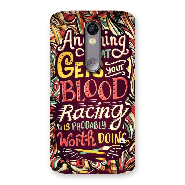 Blood Racing Back Case for Moto X Force